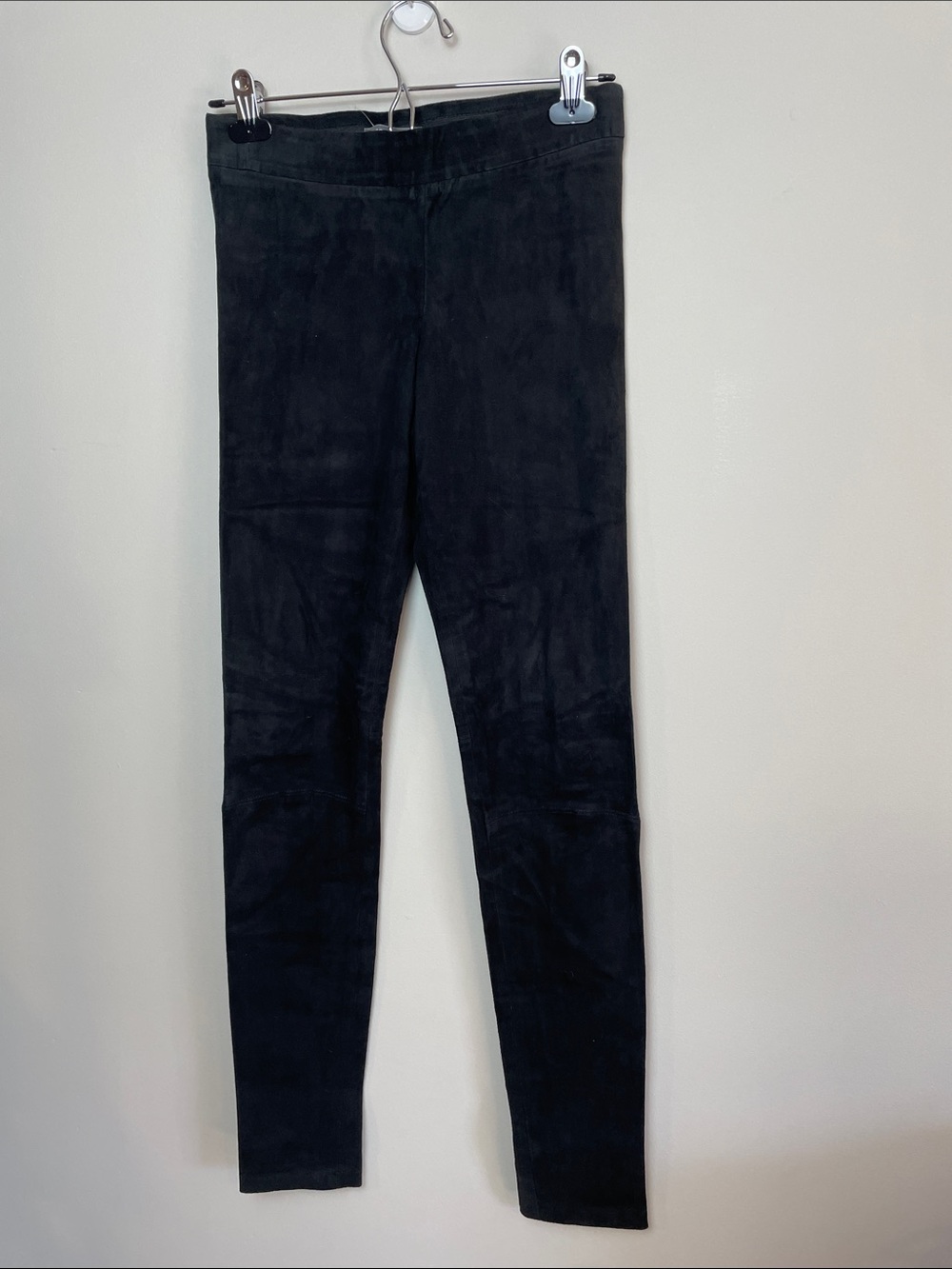 Vince Black Skinny Suede Leggings - Small